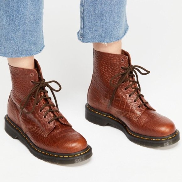 Dr martens pascal croc brown Outlet